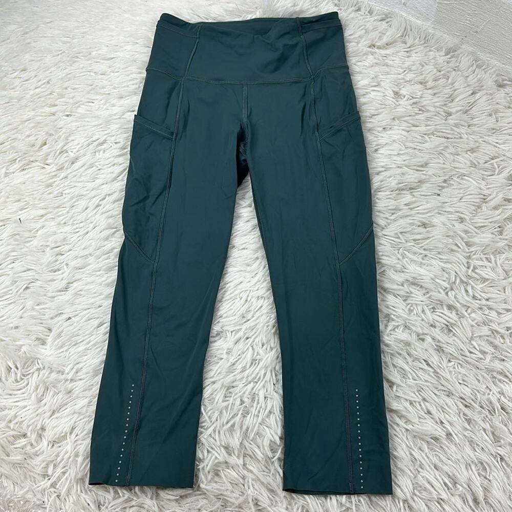 Lululemon Fast & Free Crop II *Nulux 19" Deep Coal